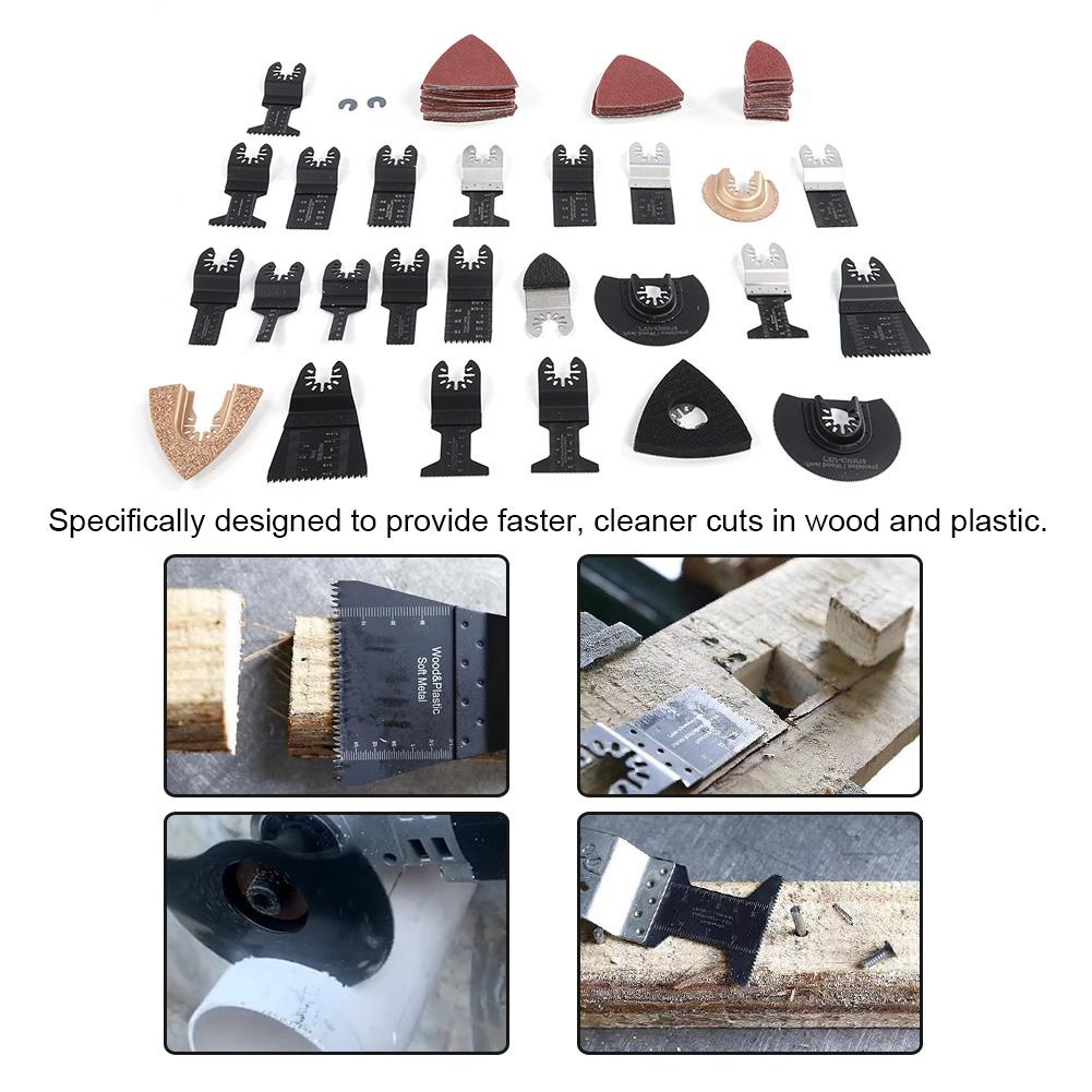 100 buc Pânze de ferăstrău oscilant universal Oțel carbon ridicat Instrument de tăiat pentru lemn Plastic PVC