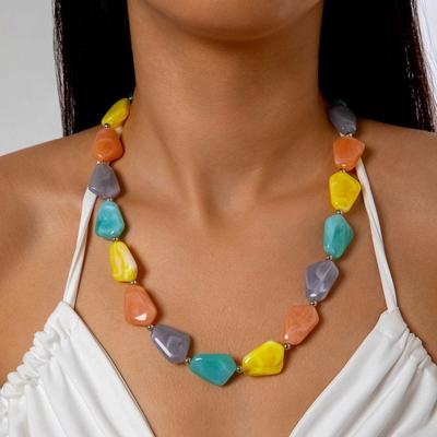 Damen Böhmische Halskette Halskette mit speziell geformten Perlen Strandhalskette Schmuck für Alltag Straße Partys Urlaub