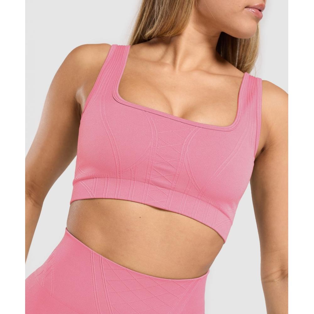Gymshark Corset Seamless Sports Bra Sunset Pink B9a7p Kcll