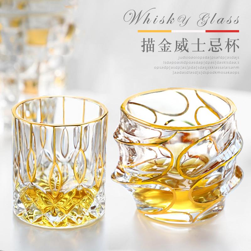 Crystal Cup, Painted Gold, Whisky Cup, Foreign Wine Cup, Phnom Penh Cup, White Wine Cup, White Wine Cup, Juice Cup,