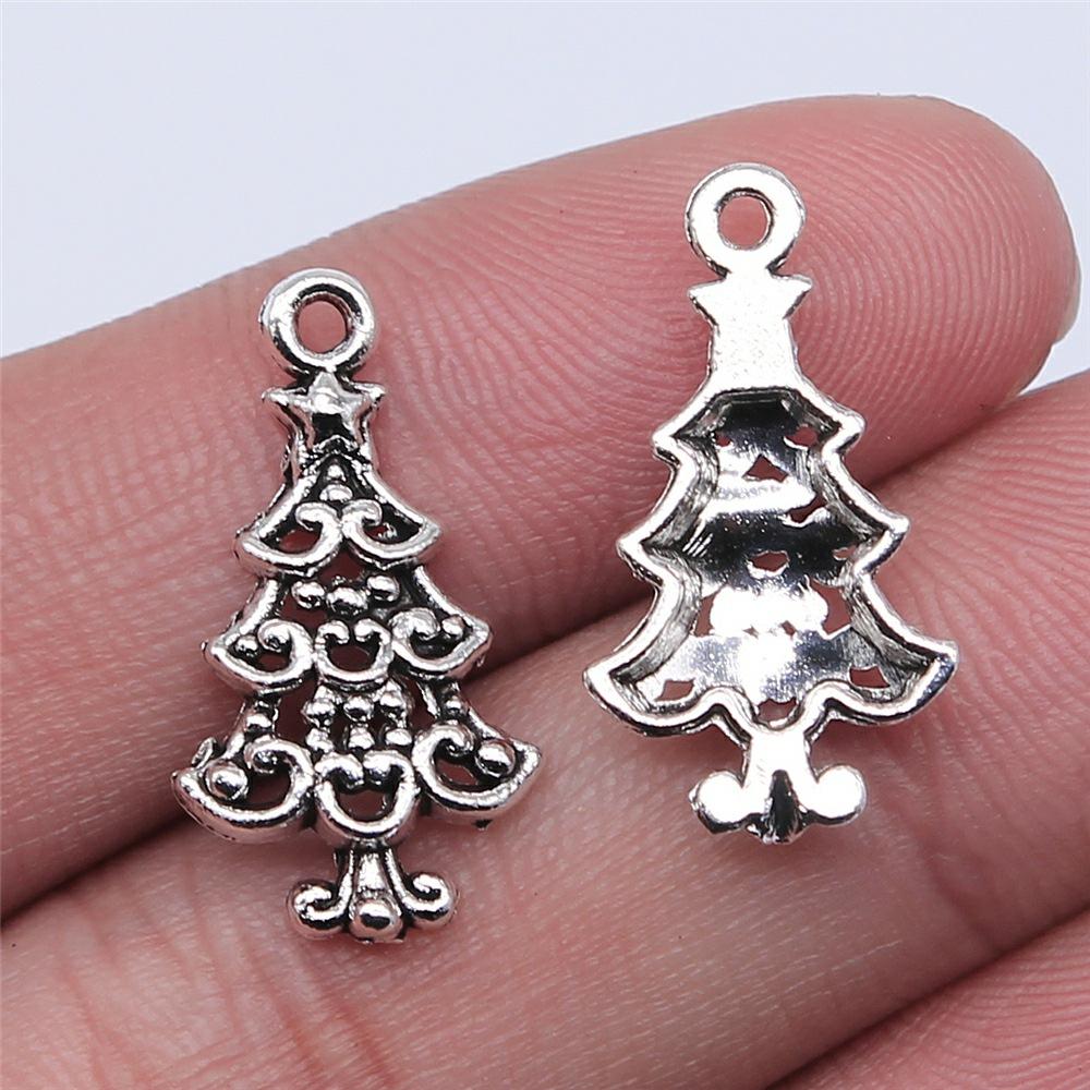 20pcs Charms Tree Antique Silver Color Lucky Tree Pendant Charms Life Tree Charms For Jewelry Making