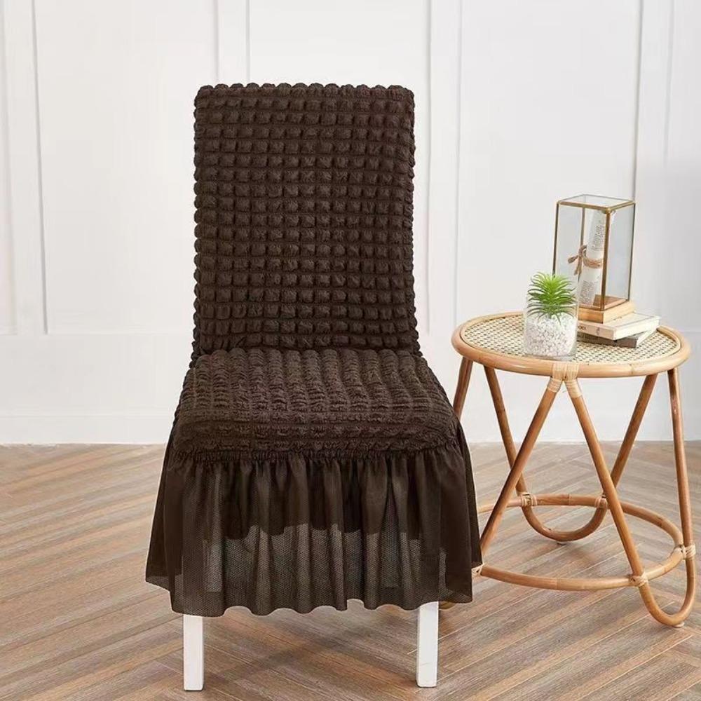 Elastic Bubble Grid Chair Seat Covers Universal Stretchable Dining Chair Covers All Season