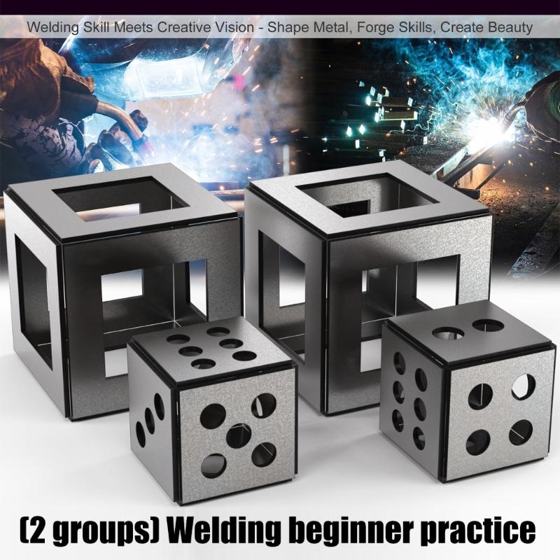 2Pcs Welding Practice Steel Plates Neat Edges Smooth Side For Novice Skill Development Block And Shape Assembly
