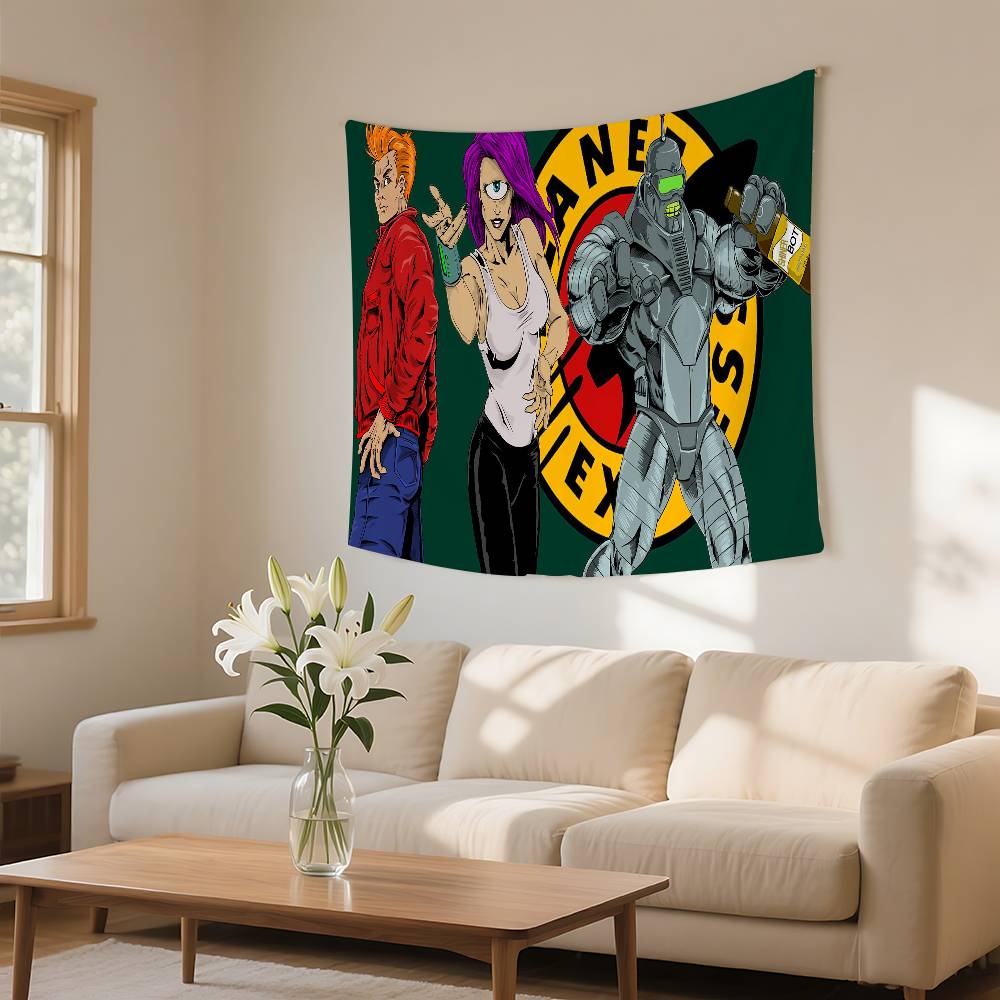 FFuturamas Tapestry Wall Hanging Tapestry Art Deco Blanket Curtain Hanging At Home Bedroom Living Room Decor