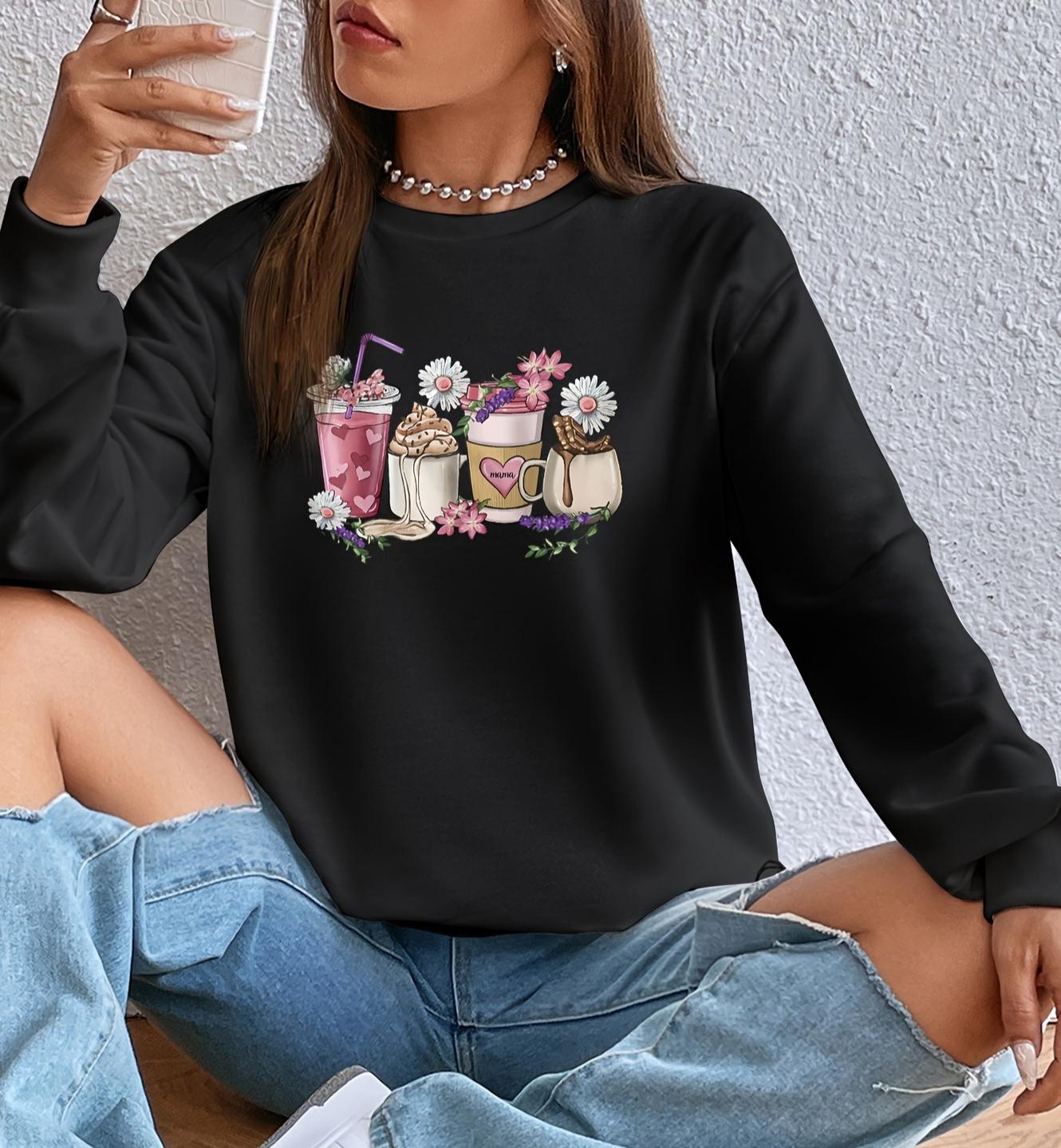 

Women s Crew Neck Hoodie, Soft & Cozy, Essential for Autumn Daily XXL чёрный