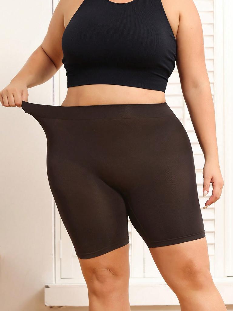 Chiloți modelatori pentru coapse pentru femei, pantaloni scurți slip, talie înaltă, control abdomen, corset, modelator de corp fără cusături, COFFE 1XL-4XL