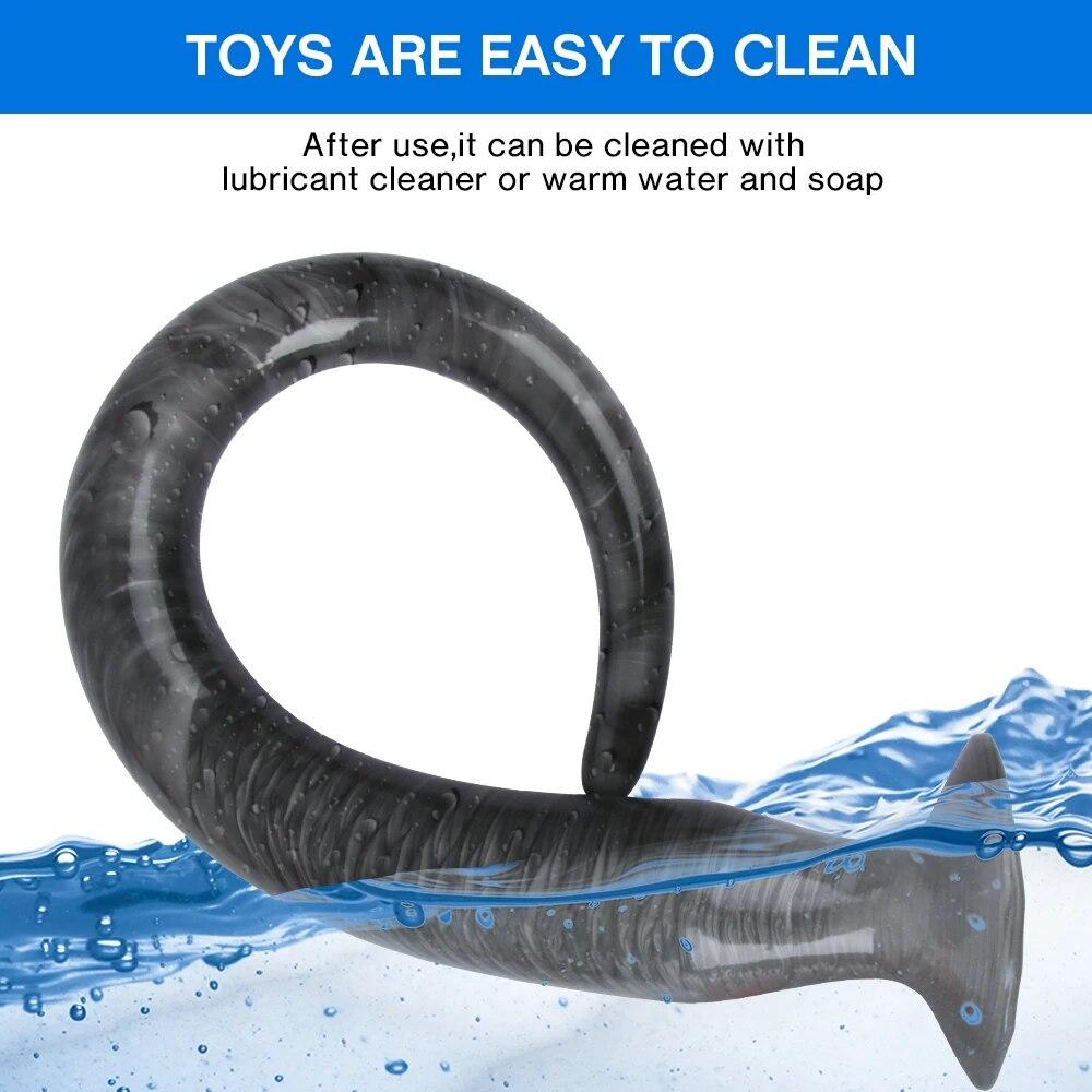 Upgrade Super dlouhé anální dildo Měkký Obrovský anální kolík na ocas Erotické sexuální hračky pro dospělé Pro ženy Muži Sexuální hračka Dilatátor řitního otvoru Velký anální kolík