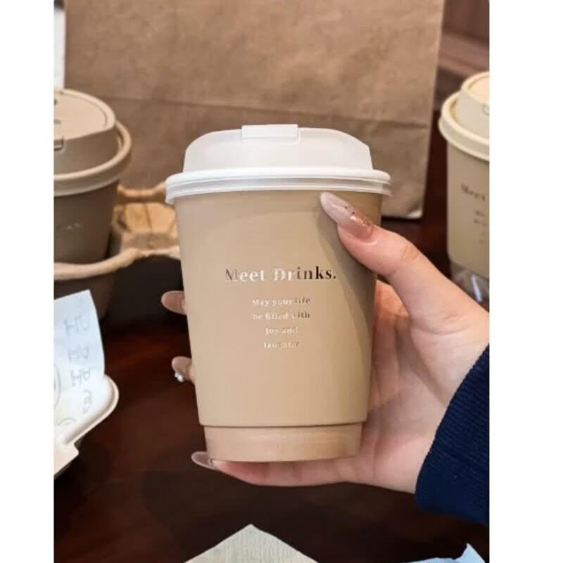 Xingduo Disposable Paper Coffee Cups with Lids