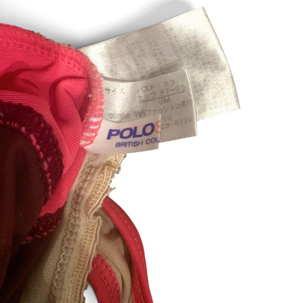 Used [POLO SPORTS] Rare Color Swimsuit 9M with Pad and Hat Gym Pool
