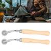 2PCS Smooth Rolling Design Tracing Wheel Tool Perforator Tool DIY Sewing Tracing Wheel  For Leather