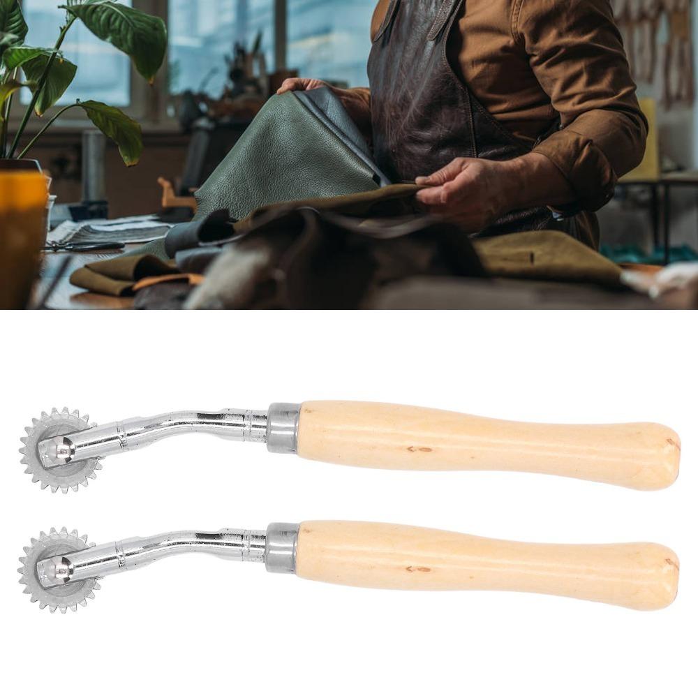 2PCS Smooth Rolling Design Tracing Wheel Tool Perforator Tool DIY Sewing Tracing Wheel For Leather