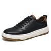 Fashion White Men's Sneakers New Trend Casual Shoes For Men Genuine Leather Male Skate Footwear Fashion Vulcanize Shoes Versatile Flats