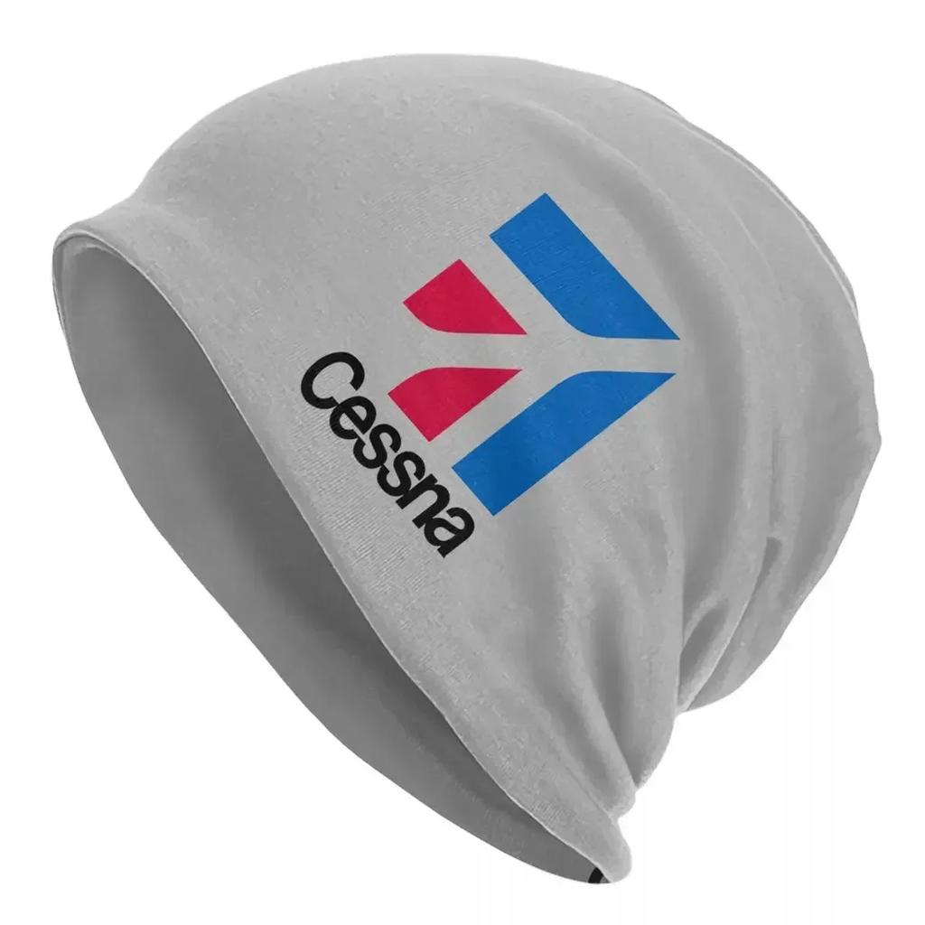 Cessna Logo Warm Knitted Cap Hip Hop Bonnet Hat Autumn Winter Outdoor Beanies Hats for Unisex Adult