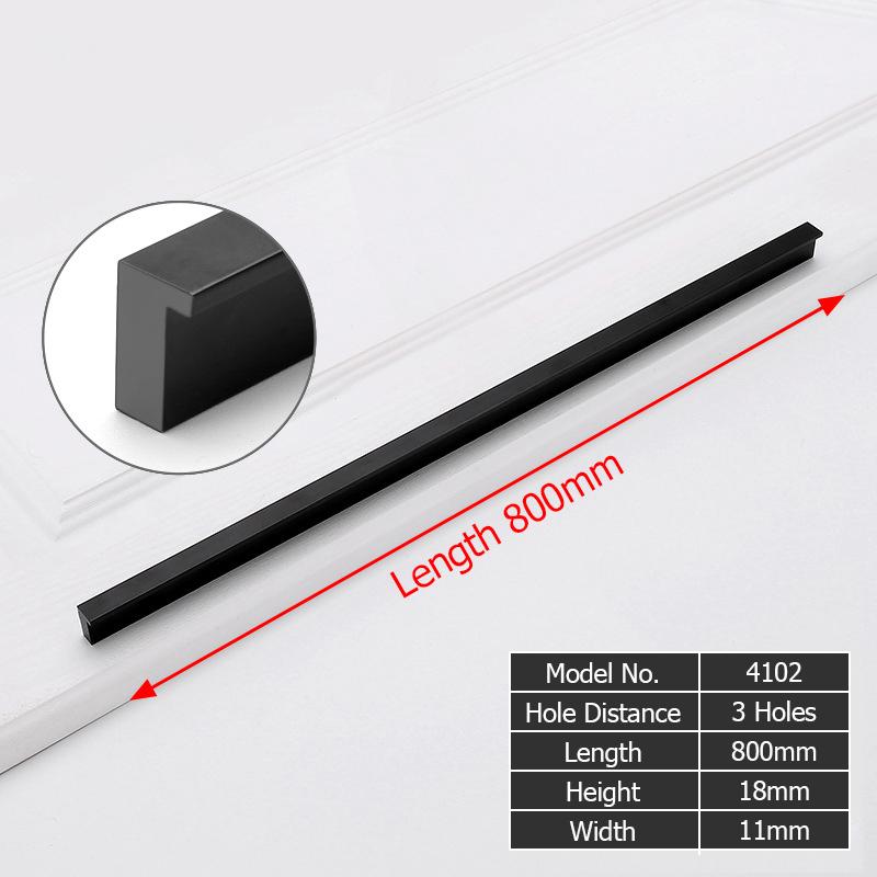 

KAK American Black Long Furniture Handle 1200mm Cabinet Handles Gold T Bar Pulls Aluminum Alloy Cupboard Drawer Knob Hardware