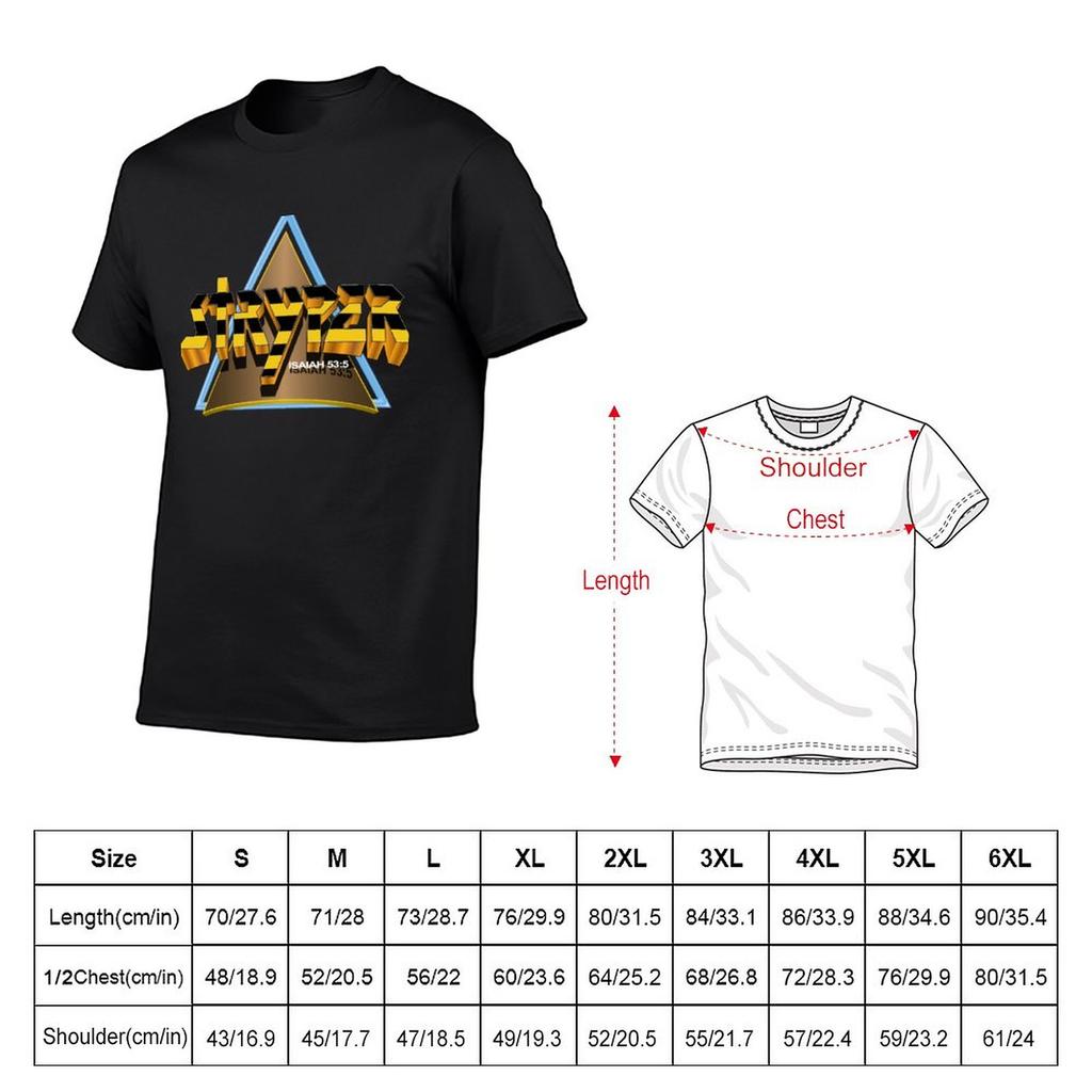 Stryper - Logo s trojúhelníkem Tričko přizpůsobené sportovním fanouškům nadměrná pánská trička