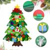DIY Filz-Weihnachtsbaum-Set mit Schmuck Weihnachten Feiertagsdekoration Weihnachtsmann Geschenk Neujahr Tür Wandbehang Dekoration