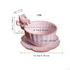 Ceramic Tea Cup Ornament with Pet Collectible Adornment Kung Fu Teacup Miniature Figurine for