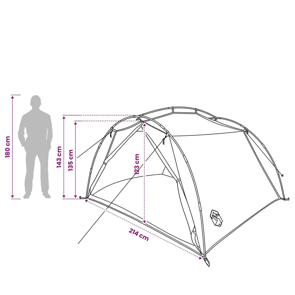 Tunnel Tent Olive Green 4 Person