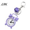 Alarm Clock Key Ring Keychain Pendant with Built-In Micro Clock, Holder for Commuters Students And Travelers, Sturdy Iron Design Portable Timekeeping