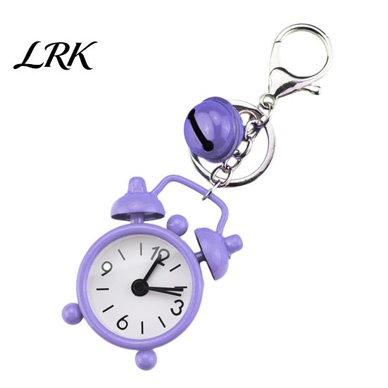 Alarm Clock Key Ring Keychain Pendant with Built-In Micro Clock, Holder for Commuters Students And Travelers, Sturdy Iron Design Portable Timekeeping