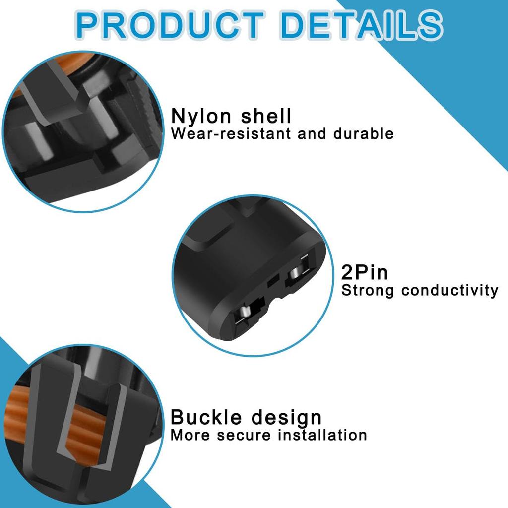 MKBKLLJY 5pcs 9005 9006 HB3 Female Adapter Wiring Harness Socket Wire Pigtail with 18AWG