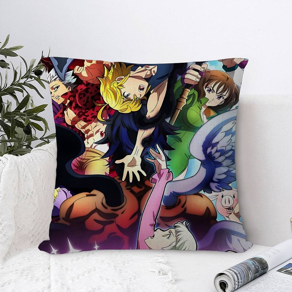 Federa Cuscino Anime Hot The Seven Deadly Sins Per Camera da Letto e Salotto Copricuscino Decorativo per Divano