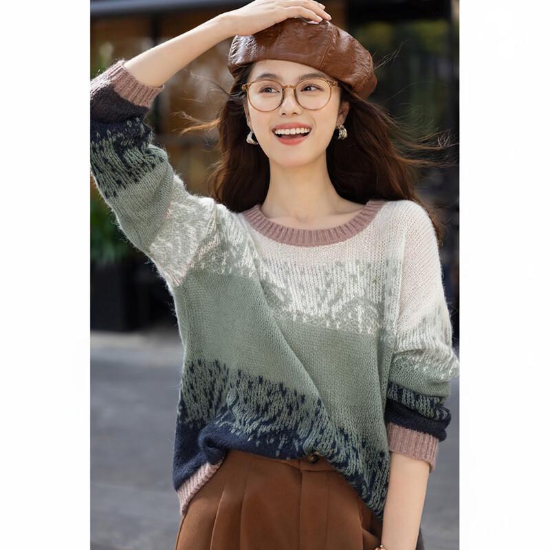 Mokana Retro Gradient Knit Sweater