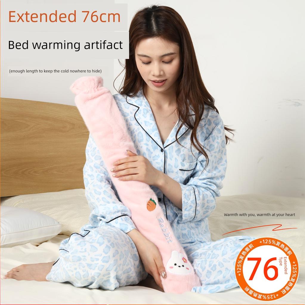 2025 New Model Long Water-Filled Hot Water Bottle for Bed, Extra-Long Type, Long-Shaped Bed Warmer, Water-Filled Hot Water Bag