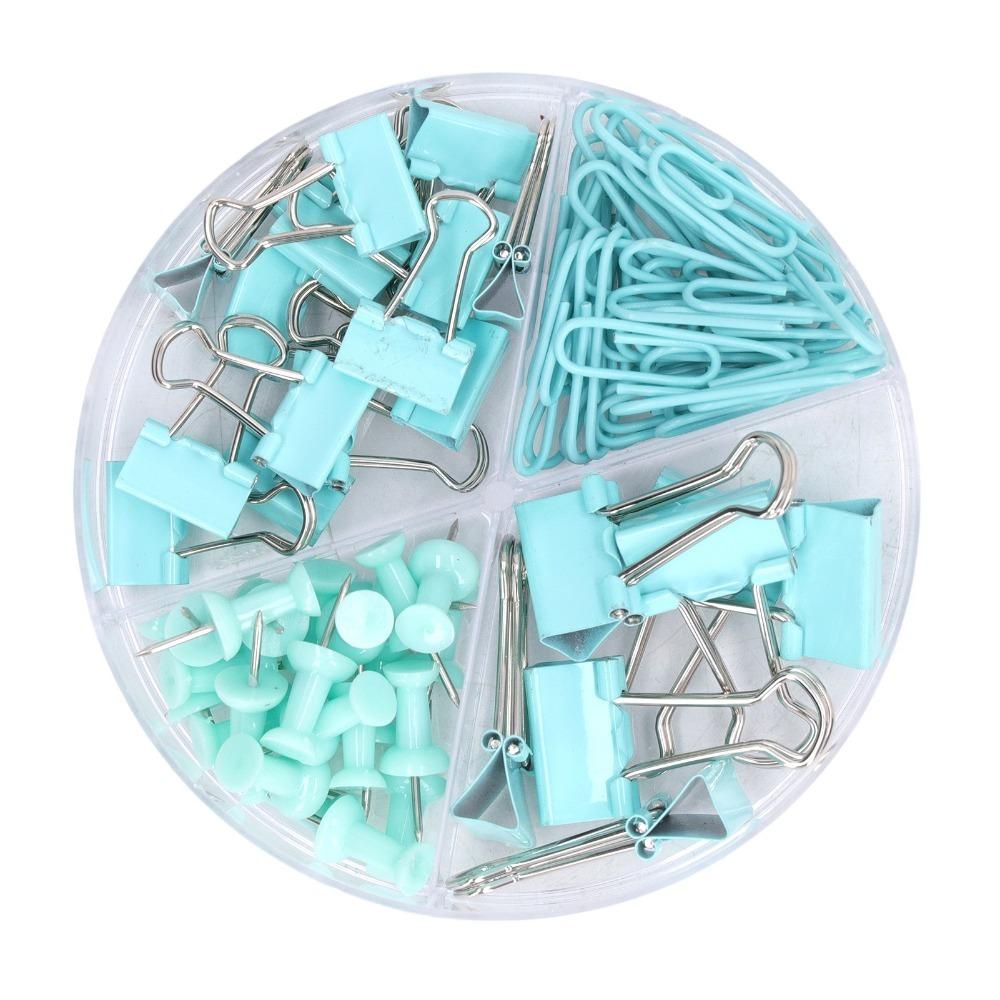 72PCS Multi Purpose Paper Clips Metal Office Assortment Kit Paper Organizer Set  Paper Sorting Office Clips Kit
