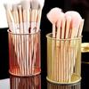 Nordic Rose Gold Iron Pen Holder - Stylish Office Storage Basket for Stationery and Sundries