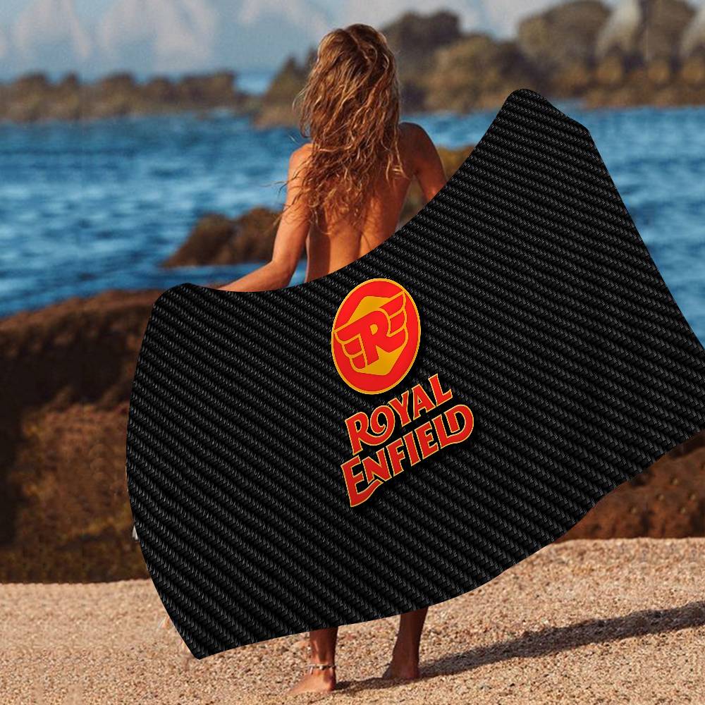 R-Royal E-Enfield Logo Anime Beach Swimming Towel Soft Absorbent Washcloth Children's Gifts For Kids Travel Camping Gym