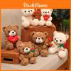 Plush Teddy Bear Gift For Valentines Day With Rose Flower Design For Kids And Adults