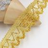 10yard GoldSilver Thread Hollow Wave Lace Ribbon Glitter Metallic lace Trim Border Clothes Curtain Decorative Edge lace trimming