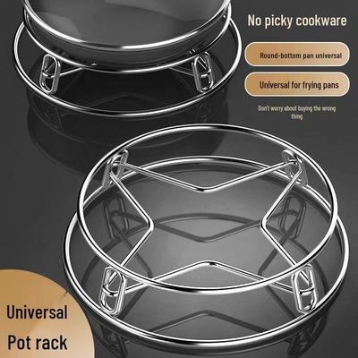 Stainless Steel Pot Rack with Heat Insulation and Anti-Scald Features for Lid and Cookware Storage