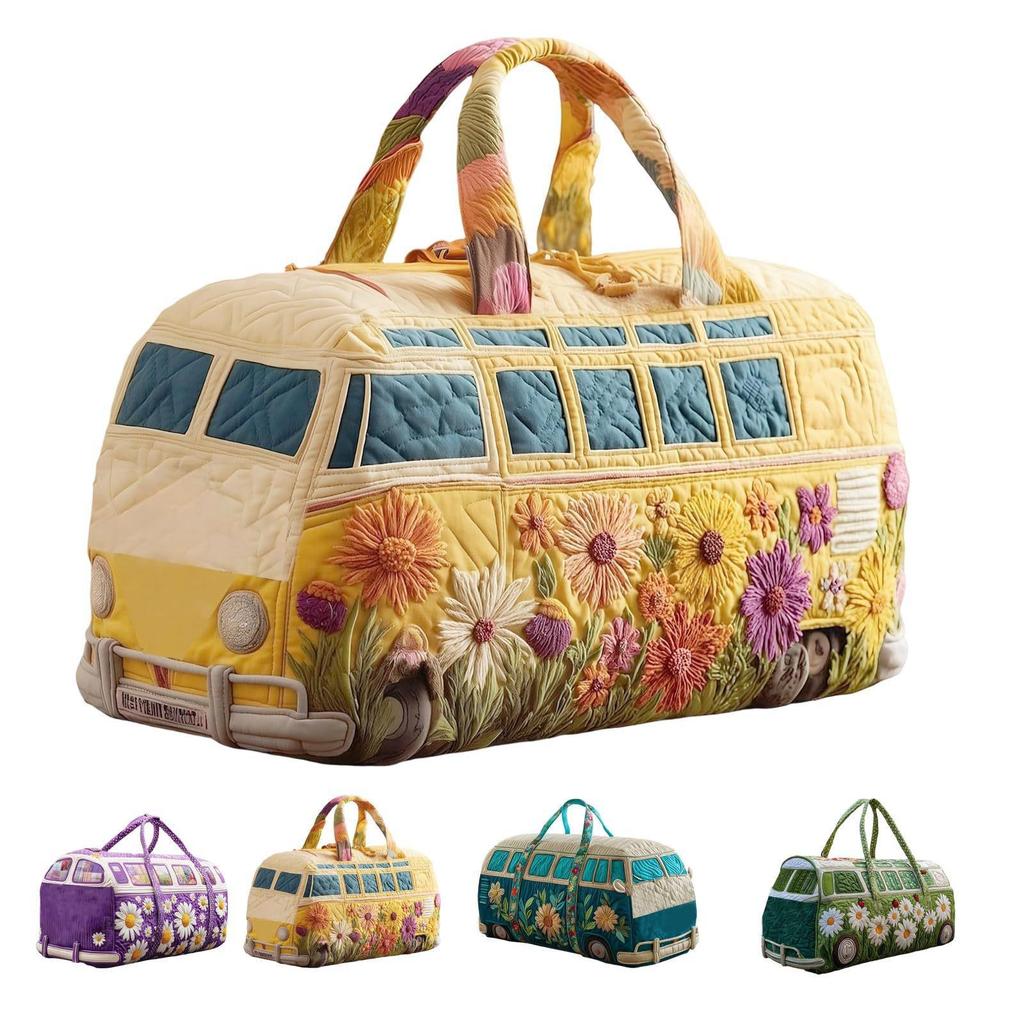 3D VW Bus Retro Travel & Gym Bag: Trendy Short-Distance Fashion