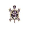 Colored Diamond Small Turtle Brooch: Light Luxury, Cute & Stylish Design