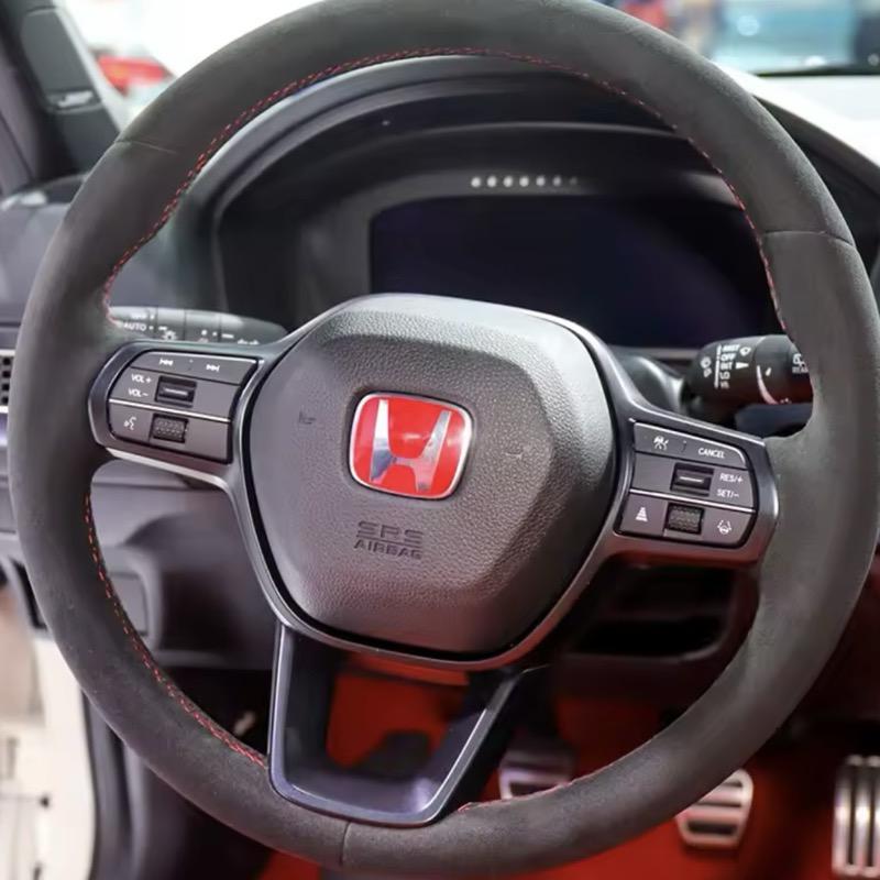 Car Steering Wheel Emblem H-Sticker For Honda Civic Accord Jazz Fit CRV Odyssey City Pilot Vezel Prelude Insig