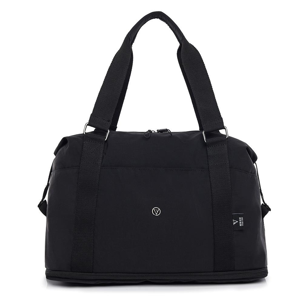 

Foldable Expansion Wet and Dry Separation Sports Fitness Bag Multi-pocket Classification Handbag Travel Bag Can Be Used To Pull Rod чёрный