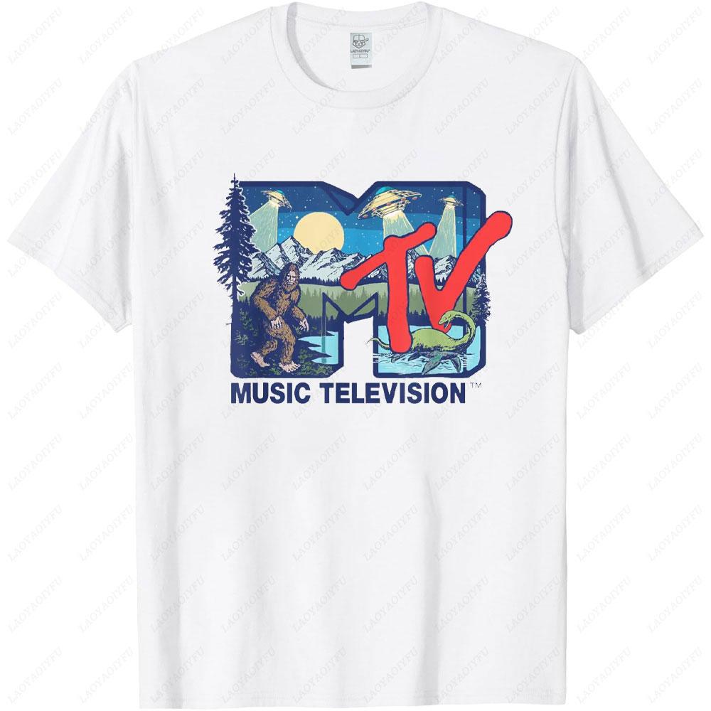 

MTV Cryptid Logo Bigfoot Aliens Nessie Men T Shirt Trendy Graphic Tee Streetwear Summer Fashion Breathable Men s Clothing 4XL