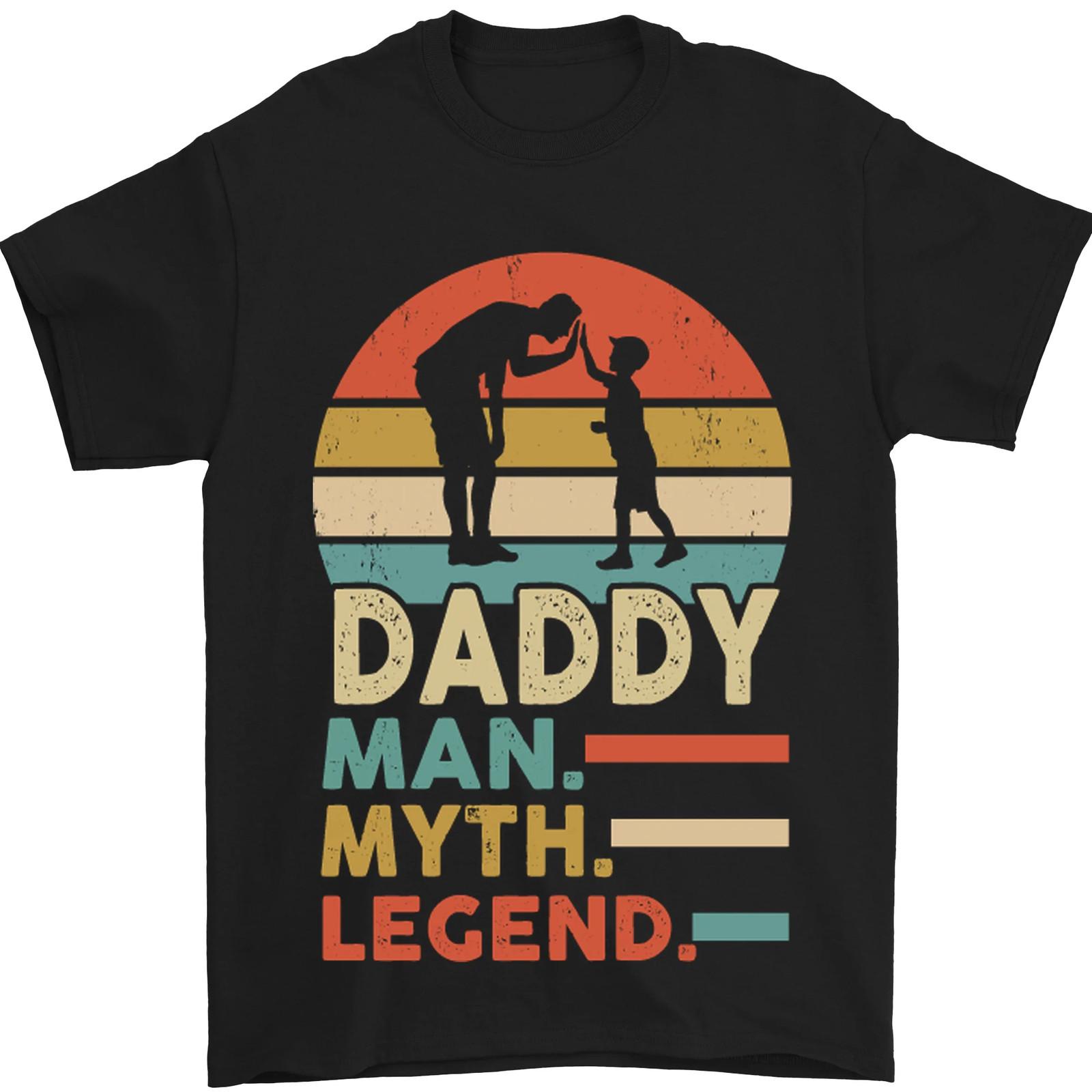 Daddy Man Myth Legend Funny Fathers Day Mens T-Shirt 100% Cotton S разноцветный