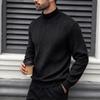 Suéter de Punto para Hombre Otoño Invierno, Jersey Casual de Cuello Medio de Color para Uso Diario al Aire Libre
