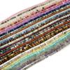 Fil de Perles Espacement Rondelles Facettées en Pierre Naturelle 2,5×4,5mm, 38cm Perles Bouliers Libres pour la Fabrication de Bracelets, Colliers et Bijoux DIY