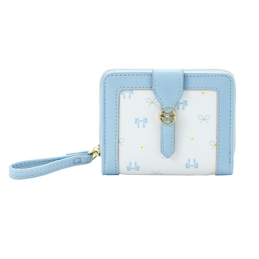 Cute Style Large Capacity Bow Wallet Durable Fashionable Bifold Wallet Multi-layer Coin Purse Daily