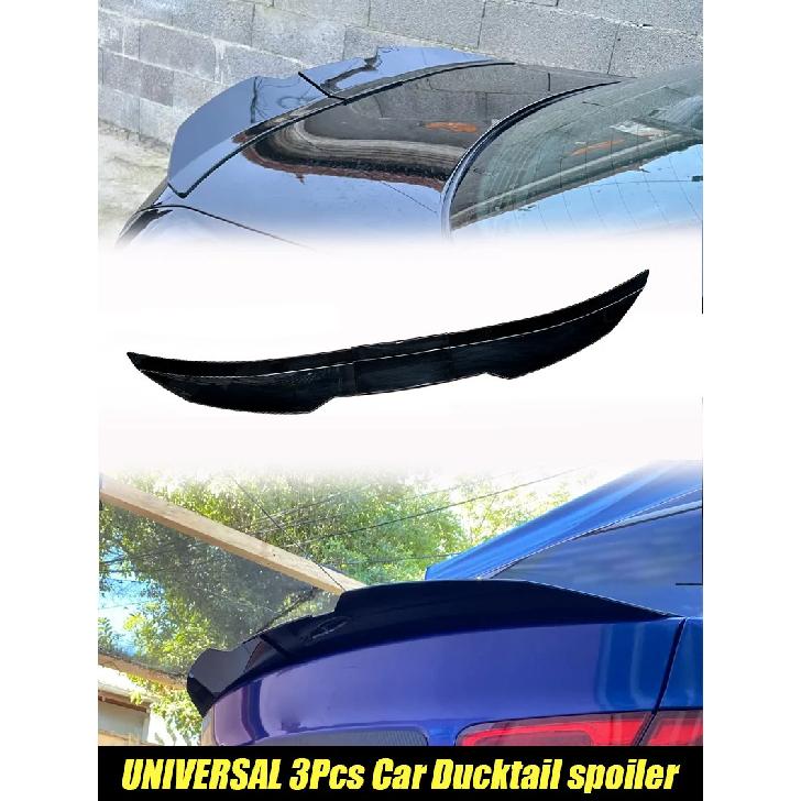 3 szt. Uniwersalny Uniwersalny Tylny Bagażnik Samochodowy Wysoki Ducktail Spoiler Bagażnika Skrzydło Do Renault Arkana Kia Forte Passat Ford Fiesta BMW F10 G30