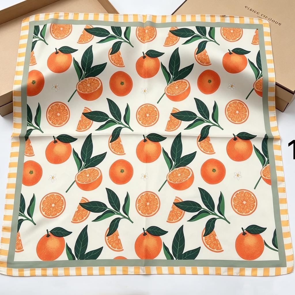 Fresh oil painting style printing silk scarf simulation silk square scarf shawl versatile neck small square scarf headscarf scarf scarf
