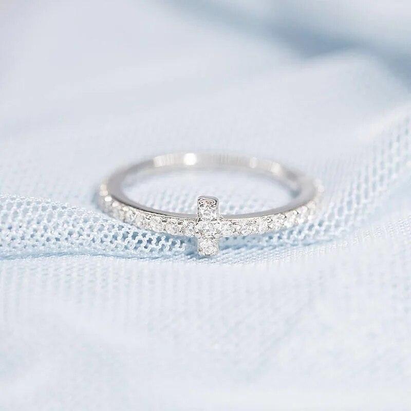Bague Femme Argent 925 Zircon Cubique - Alliance Réglable - Pour Fiançailles/mariage/anniversaire
