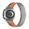 Compatible Two-Color Rubber Folding Buckle Wristband for Samsung Galaxy Watch 8