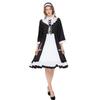 Anime Cosplay Maid Costume With Apron Headband Cross Necklace Sweet Japanese Style Stage Outfit Women