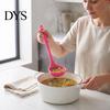 Ergonomic Cooking Spoons Pink Kitchen Utensil, Food Grade Silicone Tool, Non-stick Heat Resistant Baking Spatulas Cookware, Handle Kitchenware