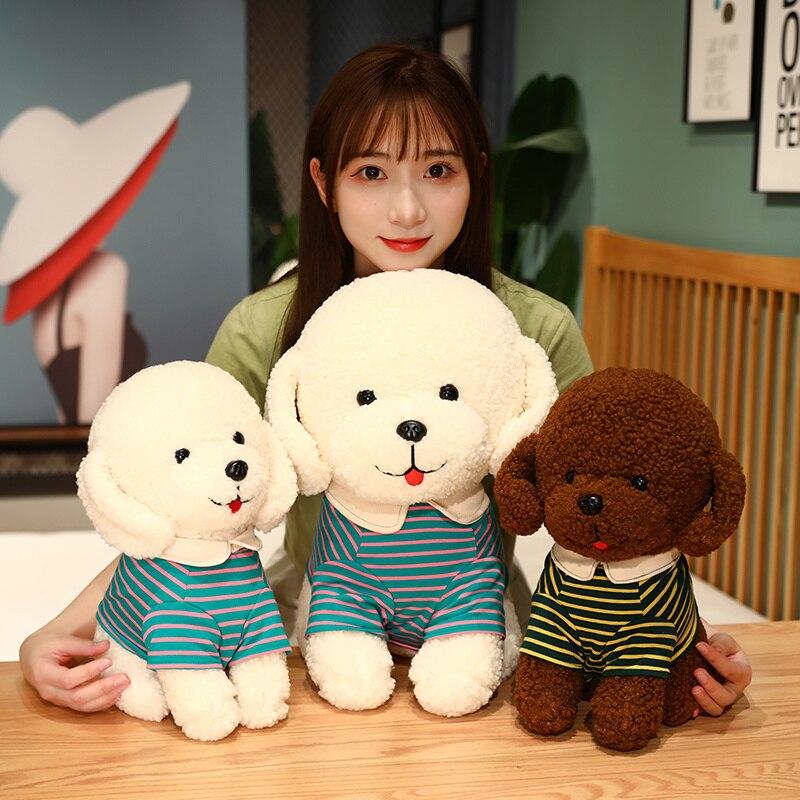 Câine de pluș Kawaii cu haine Jucării de pluș Păpuși de înaltă calitate cu animale moi umplute Copii Fete Cadouri pentru decorarea camerei
